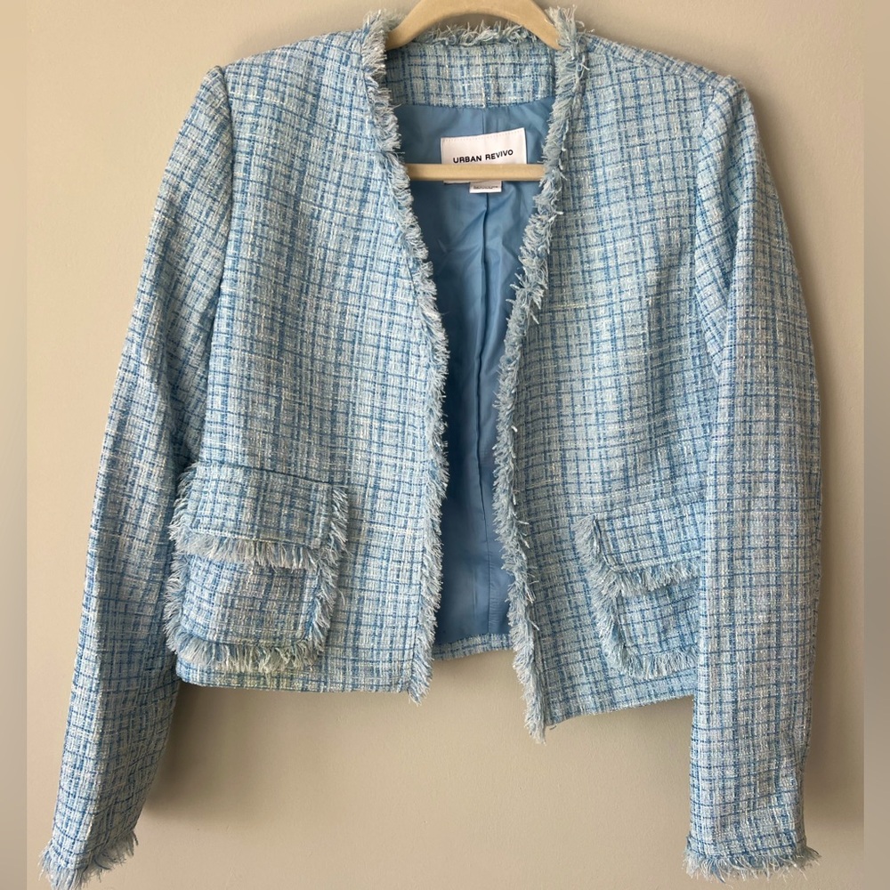 Blue tweed urban Revivo jacket